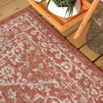 Malta Bohemian Medallion Textured Weave Indoor/outdoor Area Rug
